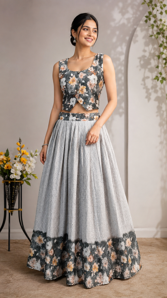 Flora Lehenga Cord-Set