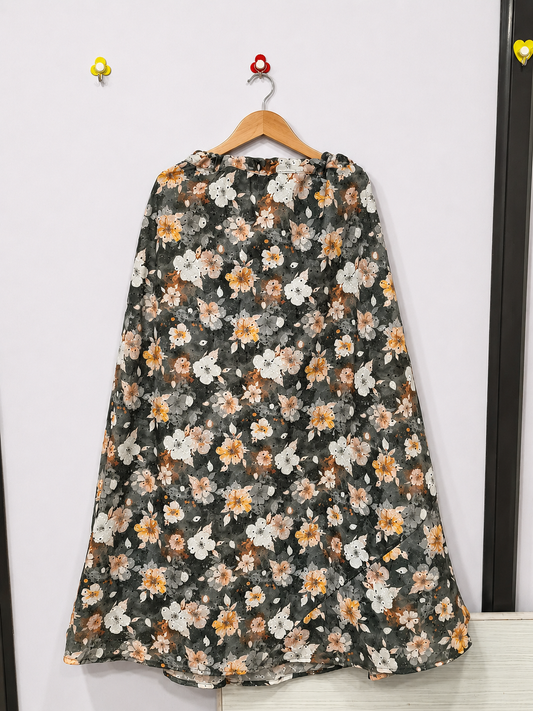 Midnight Blossom Skirt | Long Lehenga Skirt | Ready to wear