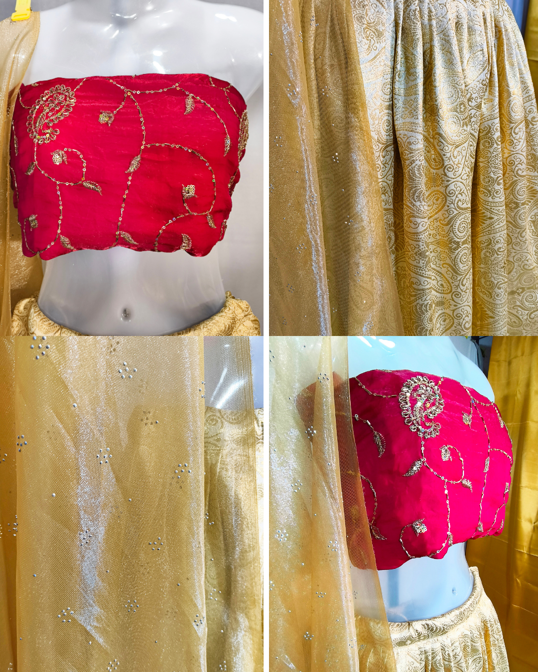 Semi Stitched Banarasi Lehenga set